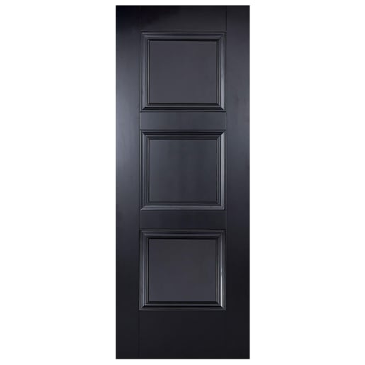 Amsterdam 3 Panel Primed Plus Black Door 610 x 1981mm