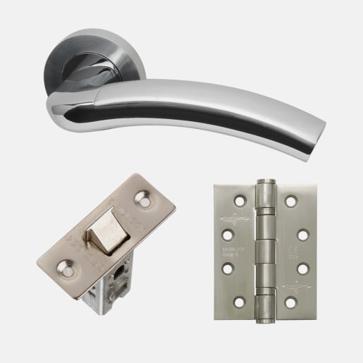 Jupiter Door Handle Satin Chrome 