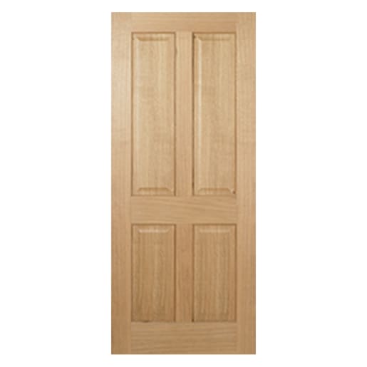 Regency 4 Panel Unfinished Oak Door 457 x 1981mm