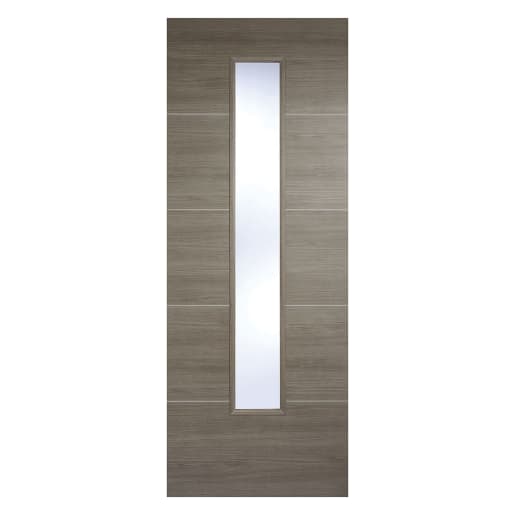 Santandor Laminated Glazed Light Grey Door 762 x 1981mm