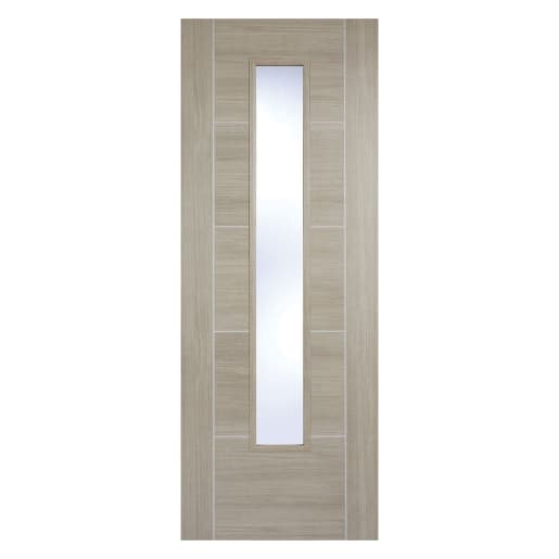 Vancouver Laminated Glazed Light Grey Door 762 x 1981mm
