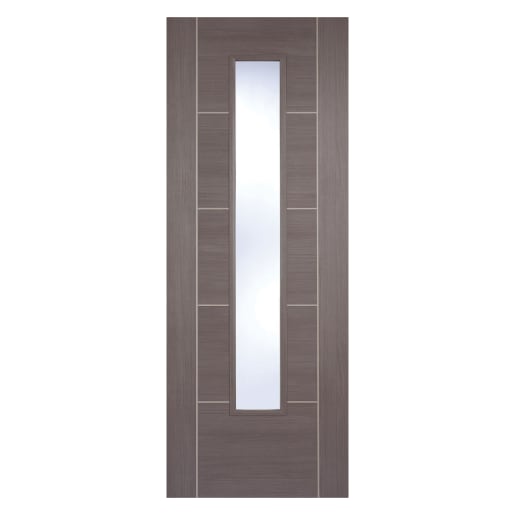 Vancouver Laminated Glazed Medium Grey Door 1981 x 686 x 35mm