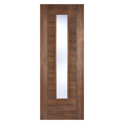 Vancouver Laminated Glazed Walnut Door 686 x 1981mm