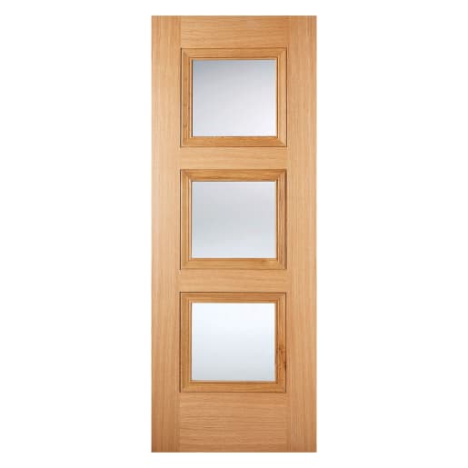 Amsterdam 3 Light Pre-Finished Oak Door 1981 x 838 x 35mm