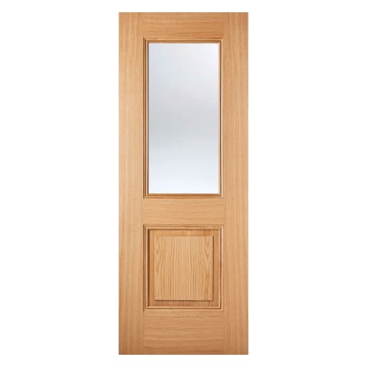 Arnhem 1 Light Prefinished Oak Door 686 x 1981mm