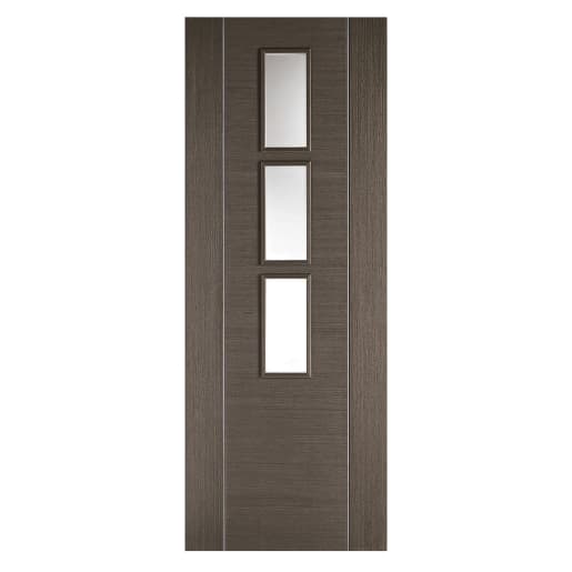 Alcaraz 3 Light Prefinished Chocolate Grey Door 762 x 1981mm