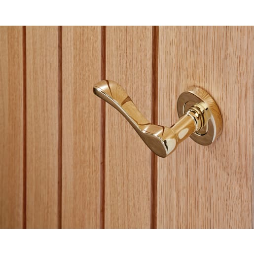 Ariel Door Handle Pack Polished Brass