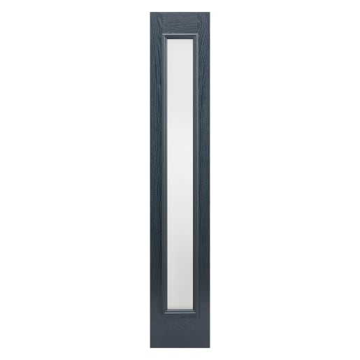 Sidelight 1 Light Frosted Prefinished Grey Door 356 x 2032mm