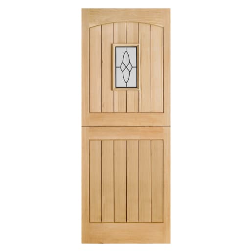 Cottage Stable 1 Light Unfinished Oak Door 838 x 1981mm