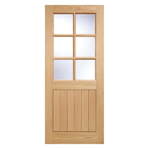 Cottage 6 Light Unfinished Oak Door 813 x 2032mm