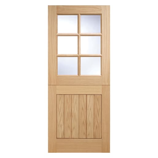 Cottage Stable 6 Light Unfinished Oak Door 762 x 1981mm