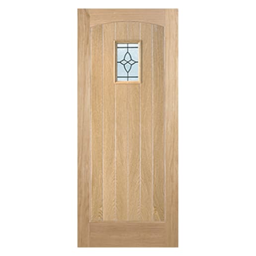 Cottage 1 Light Unfinished Oak Door 864 x 2083mm