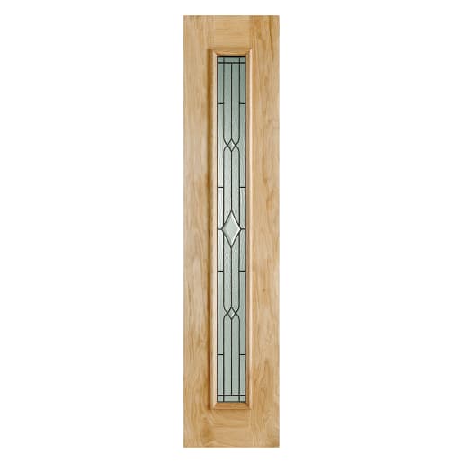 Universal Sidelight Leaded Unfinished Oak Door 457 x 2057mm