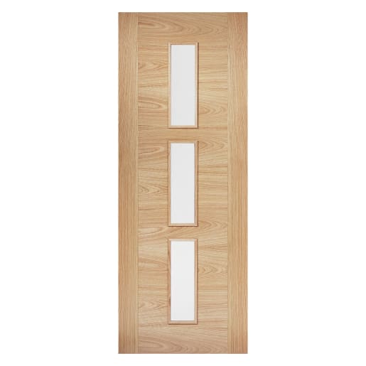 Sofia 3 Light Prefinished Oak Door 686 x 1981mm