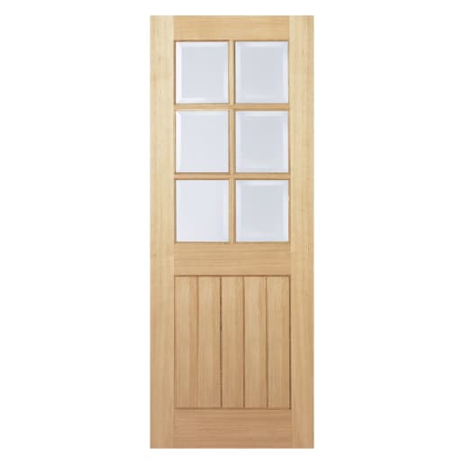 Mexicano 6 Light Prefinished Oak Door 610 x 1981mm