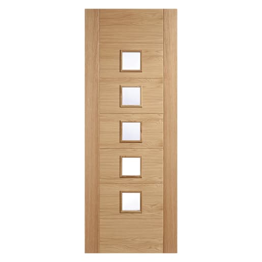 Carini 5 Light Unfinished Oak Door 1981 x 762 x 35mm