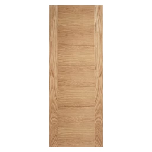 Carini 7 Panel Prefinished Oak Door 826 x 2040mm
