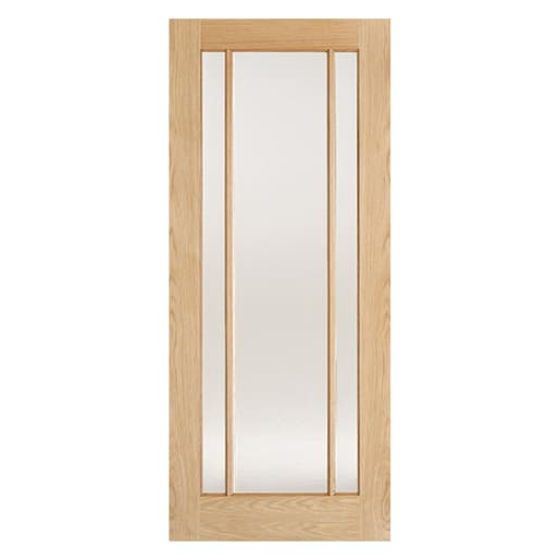 Lincoln 3 Light Prefinished Oak Door 838 x 1981mm