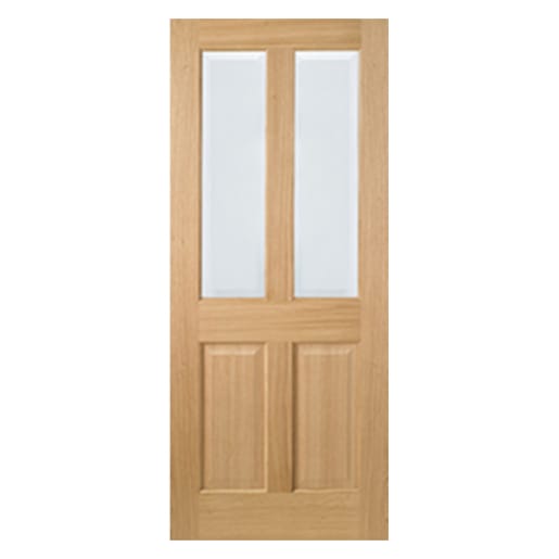 Richmond 2 Light Unfinished Oak Door 2032 x 813 x 35mm