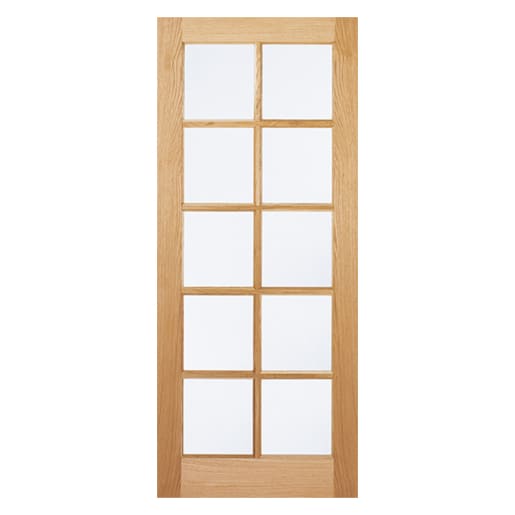 SA 10 Light Unfinished Oak Door 686 x 1981mm