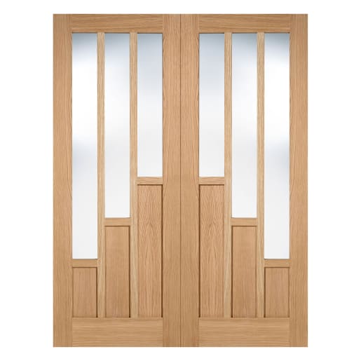 Coventry 3 Panel Pair Pre-Finished Oak Door 1168 x 1981mm