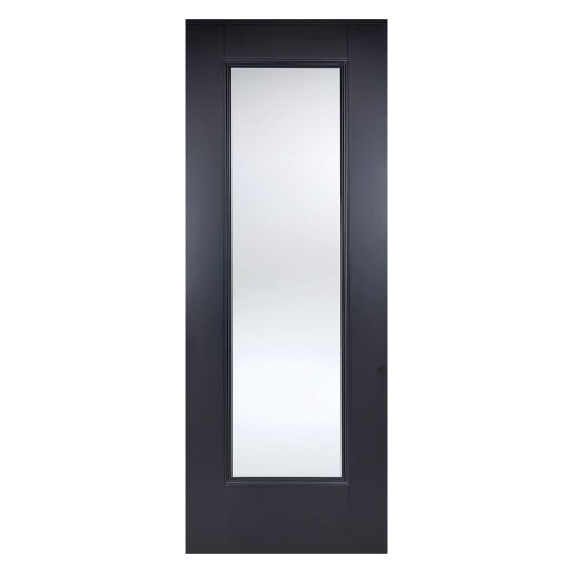 Eindhoven 1 Light Primed Plus Black Door 686 x 1981mm