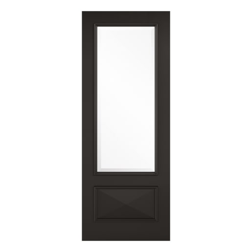 Knightsbridge 1 Light Primed Plus Black Door 686 x 1981mm