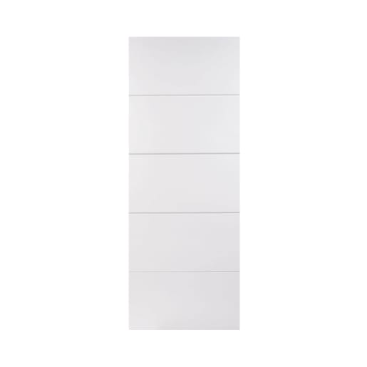 LPD Doors Horizontal Four Line Primed White Internal Fire Door 762 x 1981mm