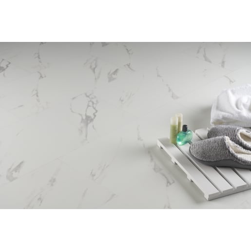 Livit Thassos marble lt30 Rigid Tile Vinyl Flooring 303 X 607mm 2.21m²