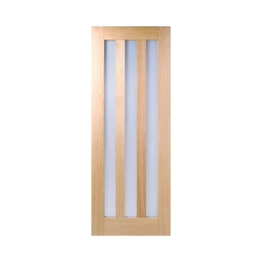 Utah 3 Light Unfinished Oak Door 838 x 1981mm