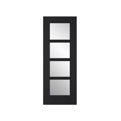 Vancouver 4 Light Prefinished Charcoal Black Door 726 x 2040mm