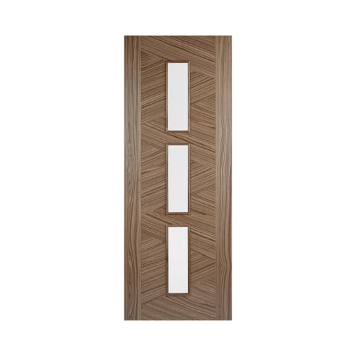 Zeus 3 Light Prefinished Walnut Door 762 x 1981mm