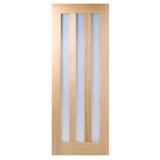 Utah 3 Light Prefinished Oak Door 686 x 1981mm