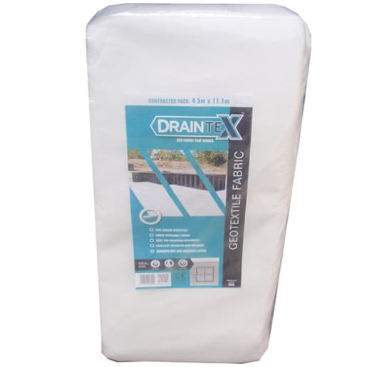 Draintex Geotextile Fabric Contractor Pack 11 x 4.5m White