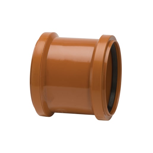 Polypipe Double Socket Coupler 160mm Terracotta