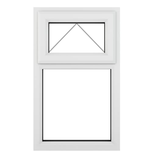 PVC-U Top Hung Window 610 x 965 mm White