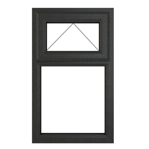 PVC-U Top Hung Window 610 x 820mm Grey/White