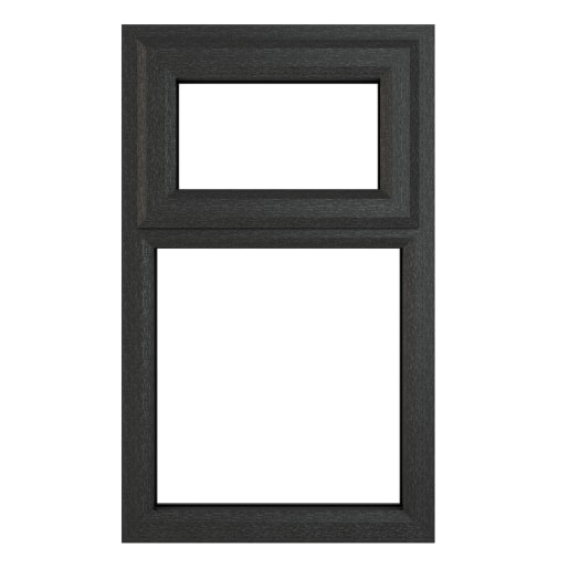 PVC-U Top Hung Window 610 x 1115mm Grey/White