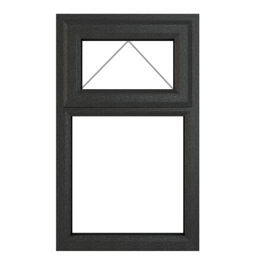 PVC-U Top Hung Window 610 x 1115mm Grey/White