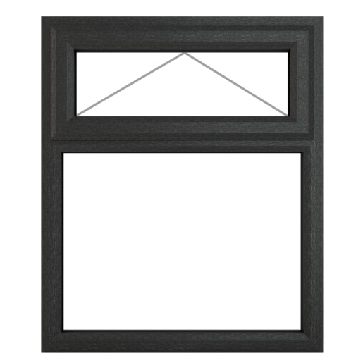 PVC-U Top Hung Window 905 x 1115mm Grey/White
