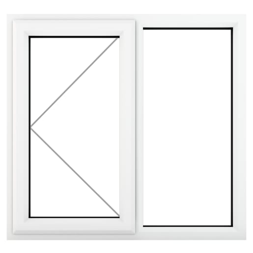 PVC-U LH Side Hung Window 1190 x 1115 mm White