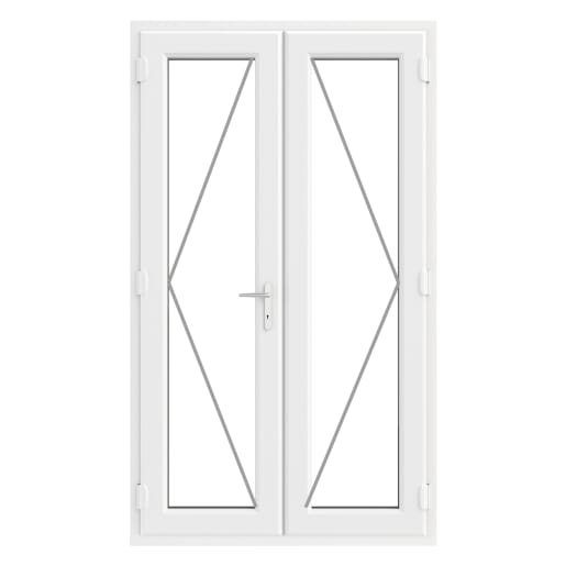 PVC-U French Door Left Hand Master 1290 x 2055 mm White