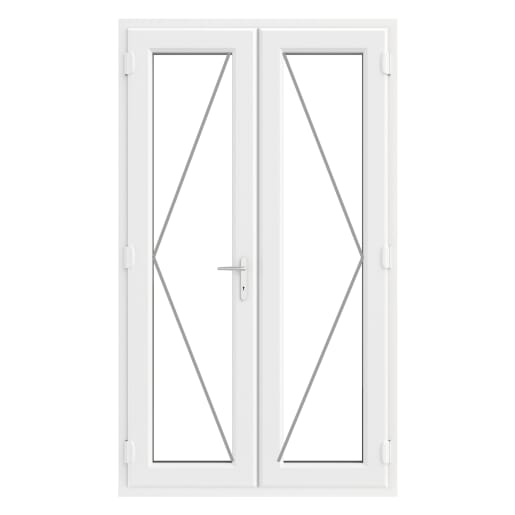 PVC-U French Door Left Hand Master 1290 x 2090 mm White