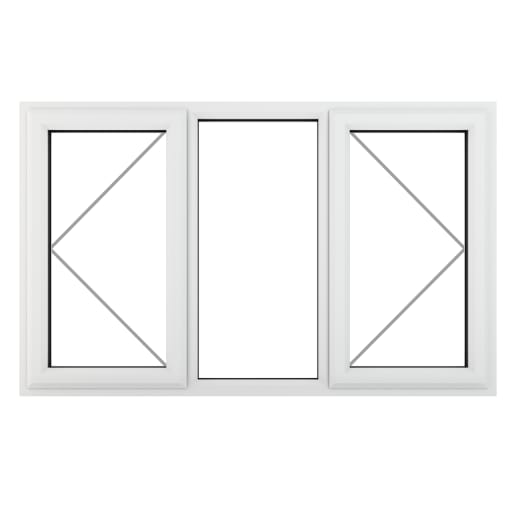 PVC-U L&RH Side Hung Fixed Centre Window 1770 x 1115mm White