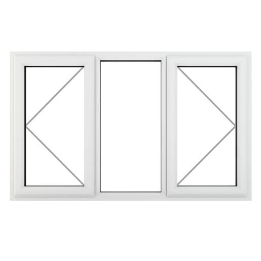 PVC-U L&RH Side Hung Fixed Centre Window 1770 x 1190mm White