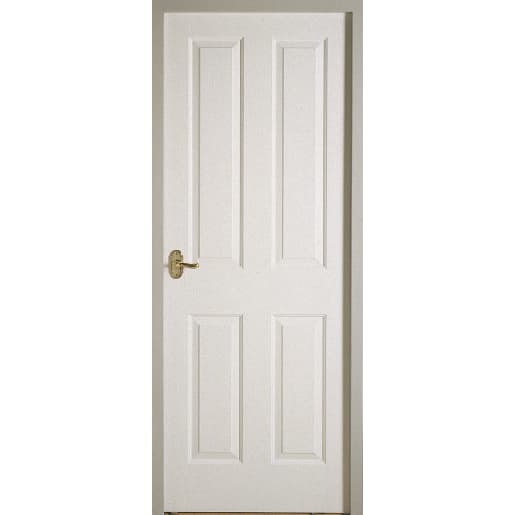 Premdor Interior 4 Panel Textured Door 1981 x 457 x 35mm White