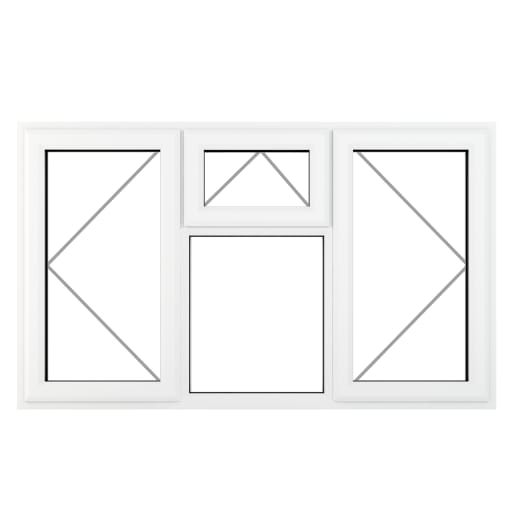 PVC-U L&RH Side Hung Top Opener Window 1770 x 1115 mm White