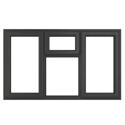 PVC-U L&RH Side Hung Top Opener 1770 x 965 mm Grey/White