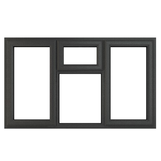 PVC-U L&RH Side Hung Top Opener 1770 x 1190mm Grey