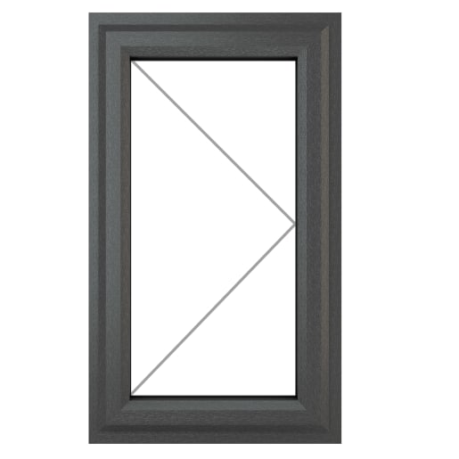 PVC-U RH Side Hung Window 610 x 1040 mm Grey/White